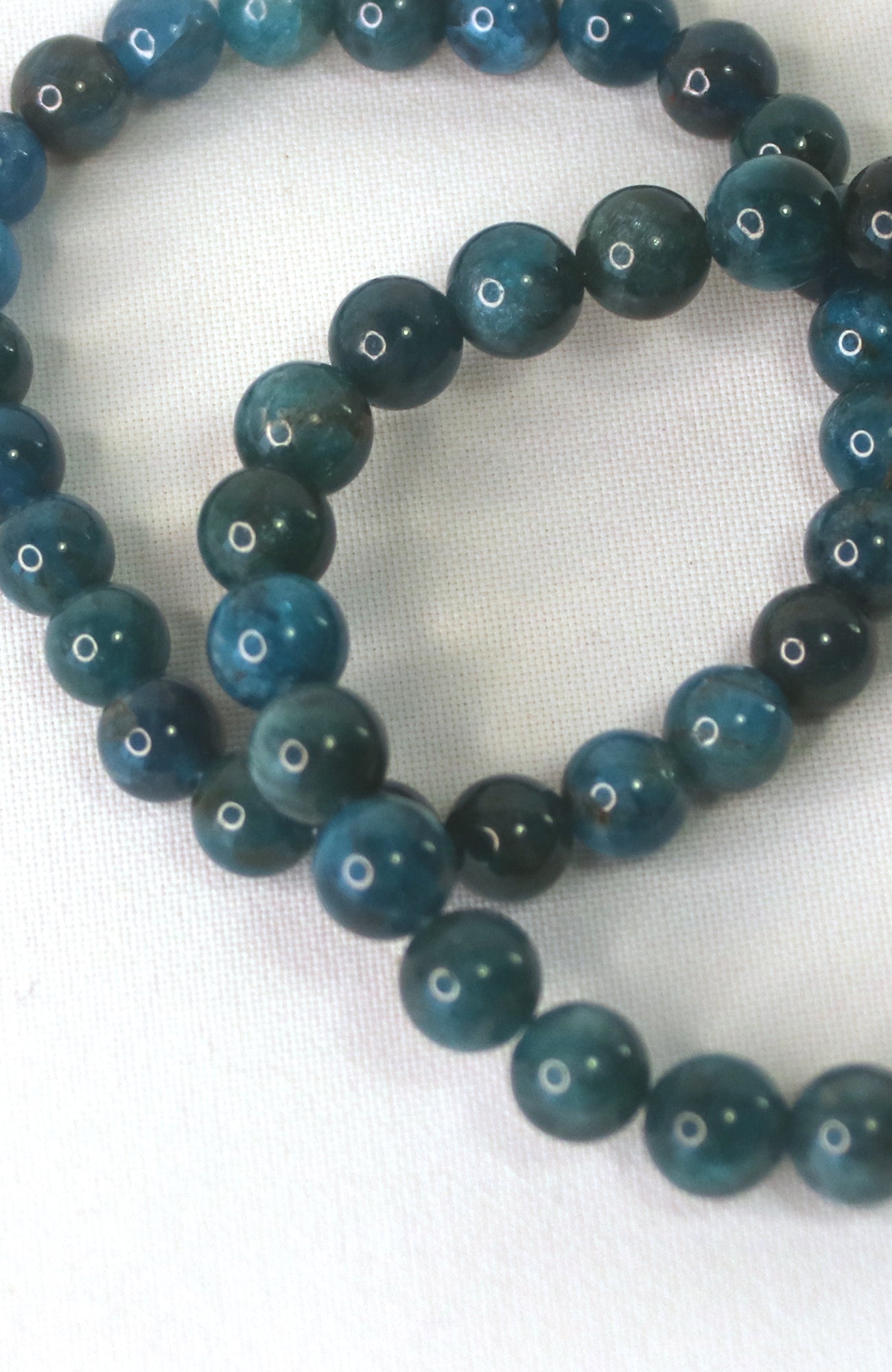Blue Apatite 8mm Bead Bracelet 496